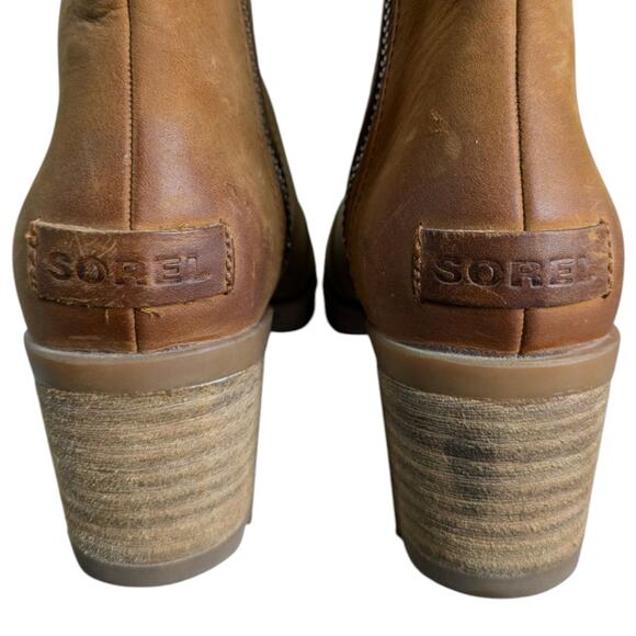 Sorel Cate Chelsea Ankle Booties Womens 6.5 Brown Nubuck Leather Boots NL3917-22 - Picture 4 of 12